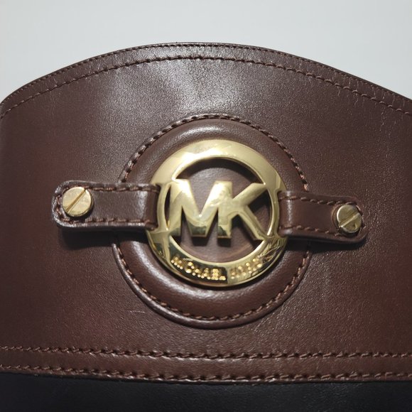 Michael Kors Stockard Two Toned Black Tall Leather Riding Boot Women’s Size 6.5M - Picture 11 of 16